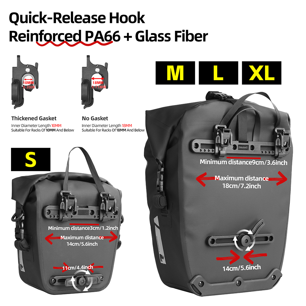 وحيد القرن دراجة حقيبة بسلال 6 - مراجعة Cycling Commute Bag وسعره