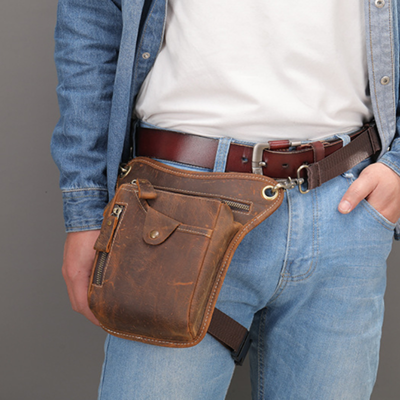 خمر بولي Leather الجلود الخصر  - مراجعة Cycling Commute Bag وسعره